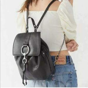 Frye Ilana small leather backpack black